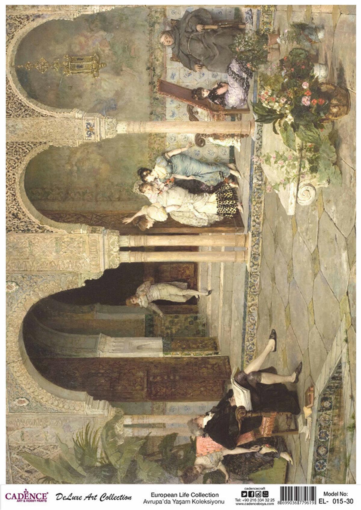 Cadence Life in Europe Латунь, коллекция декупаж, рука 15, 60x84см