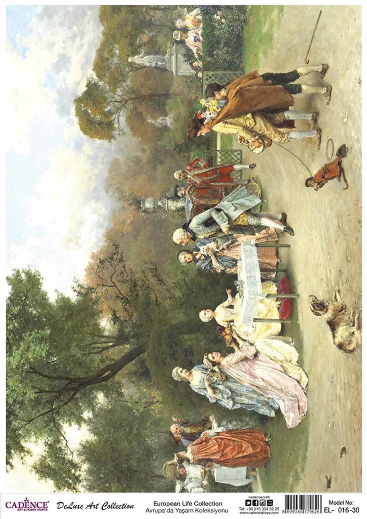 Cadence Life in Europe Латунь, коллекция декупаж, рука 16, 30x42см