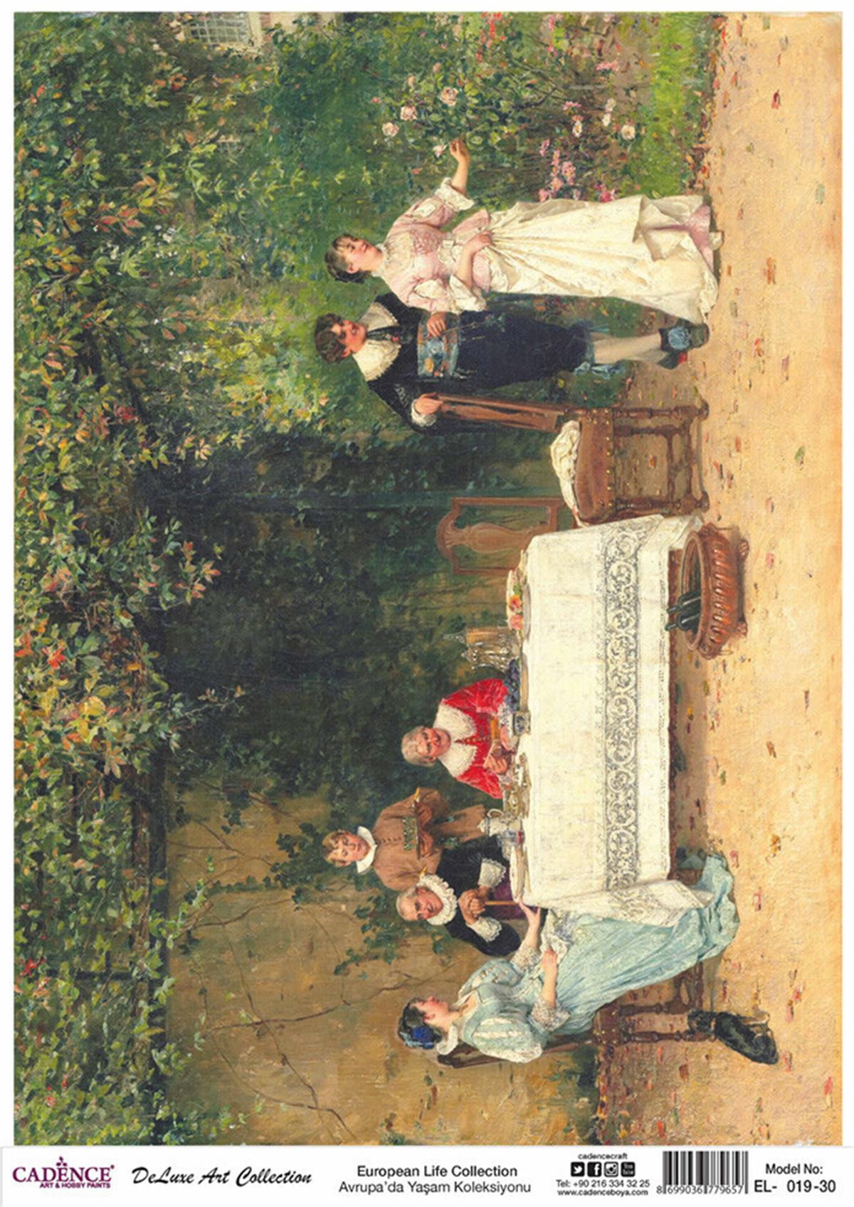 Cadence Life in Europe Brass Decoupage Collection Hand 19 90x125cm