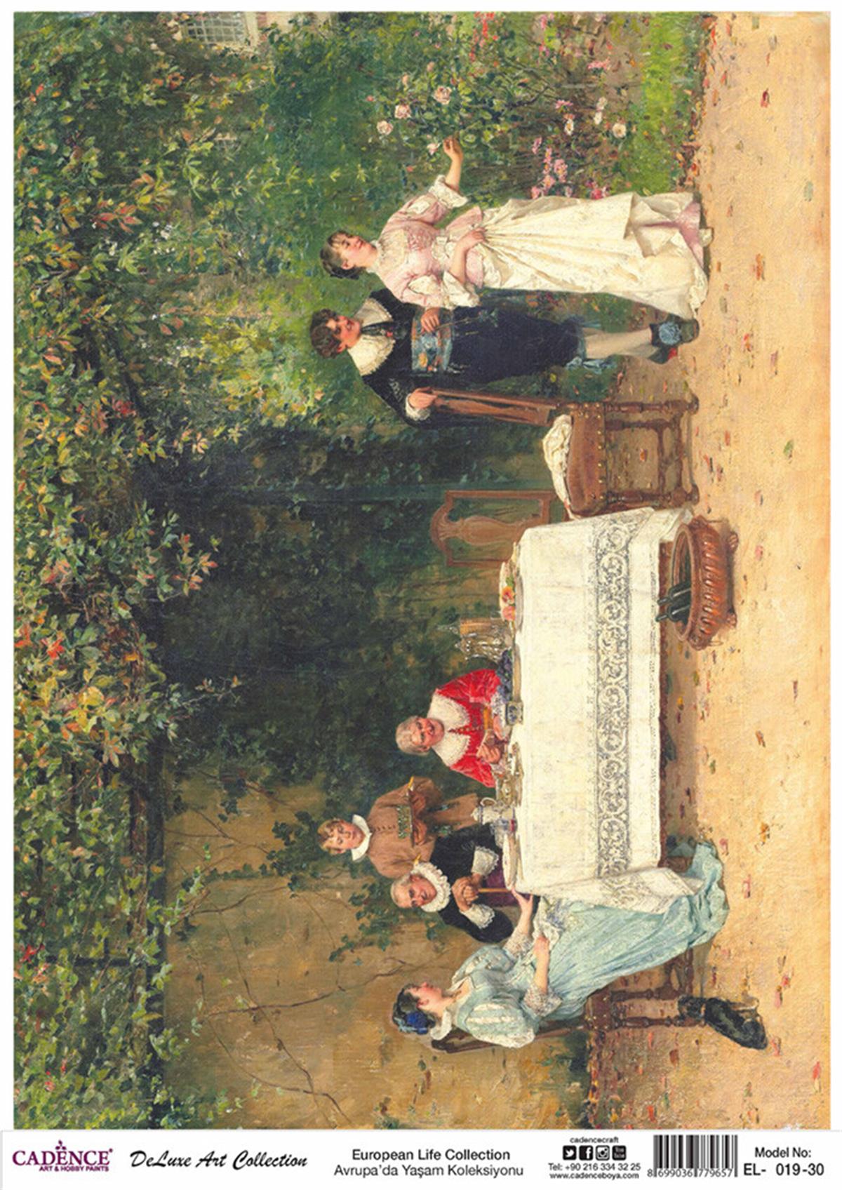 Cadence Life in Europe Латунь, коллекция декупаж, рука 19, 30x42см