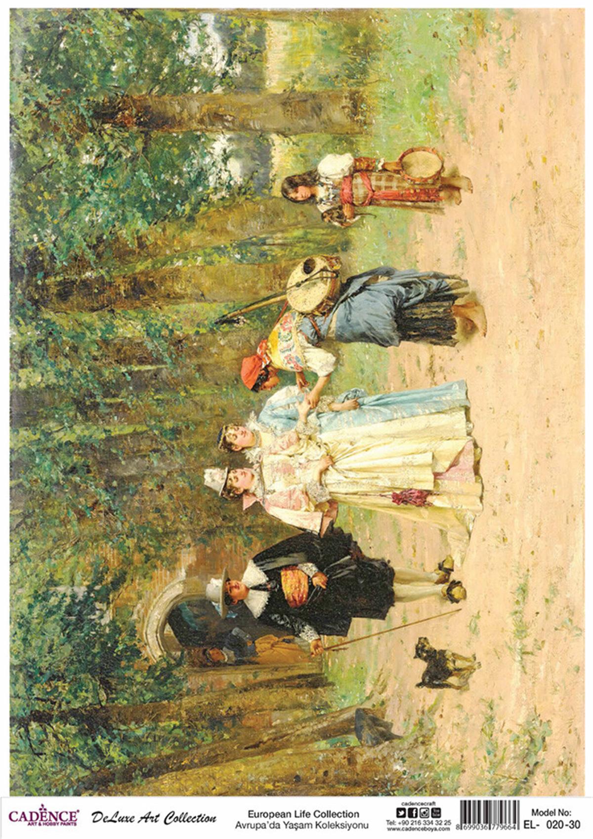 Cadence Life in Europe Коллекция латунь для декупажа Рука 20 30x42см