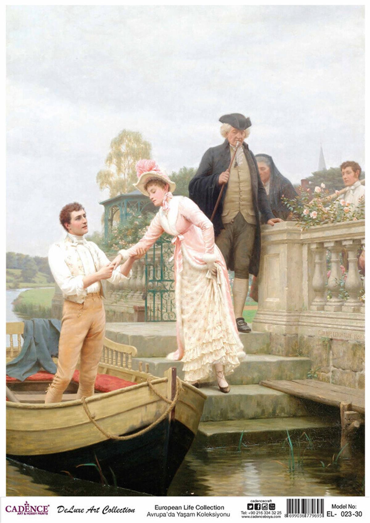 إيقاع الحياة في أوروبا مجموعة ديكوباج نحاسية يد 23 90x125 سم