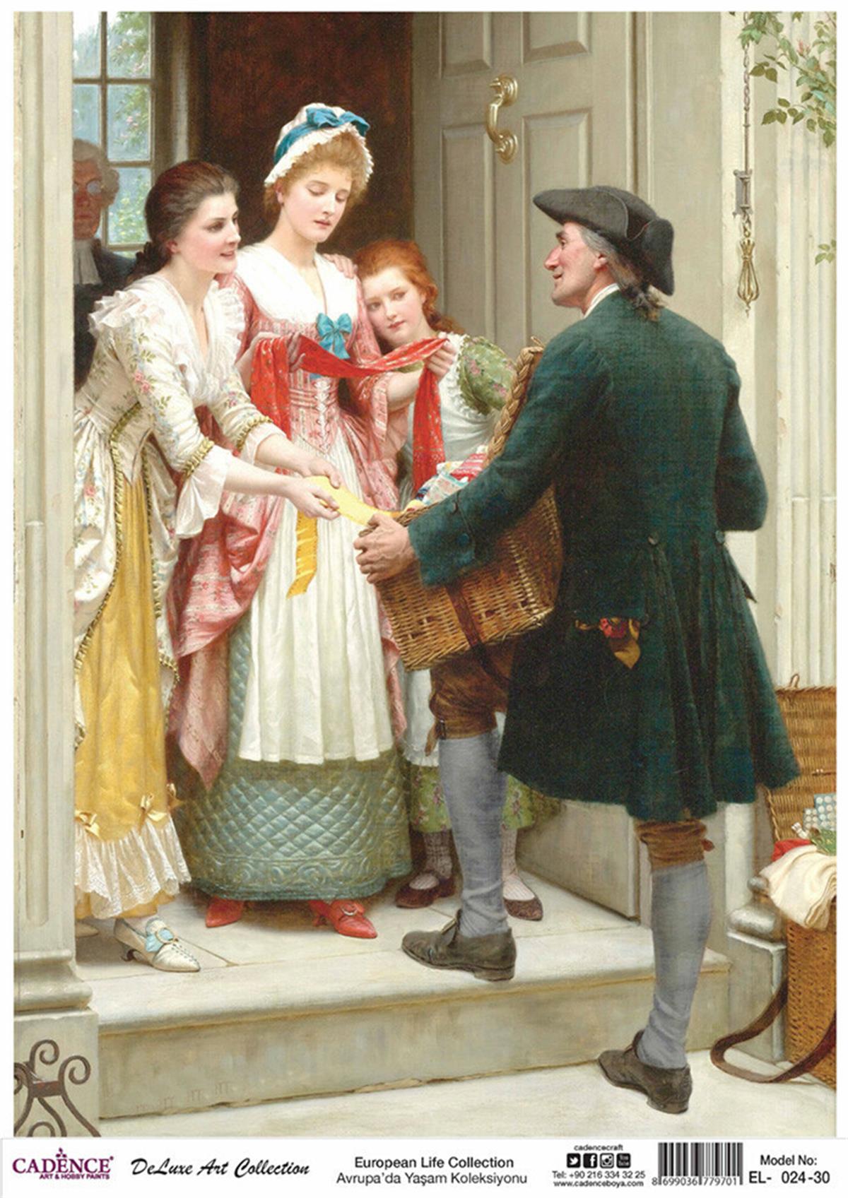 Cadence Life in Europe Коллекция латунь для декупажа Рука 24 60x84см