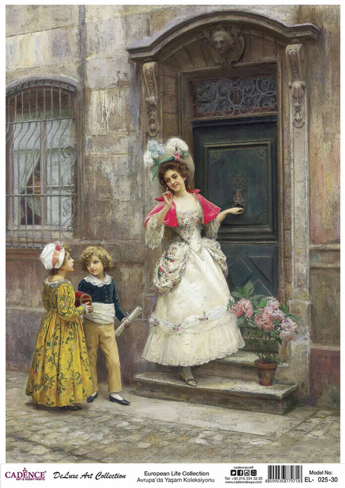 Cadence Life in Europe Латунь, коллекция декупаж, рука 25, 90x125см