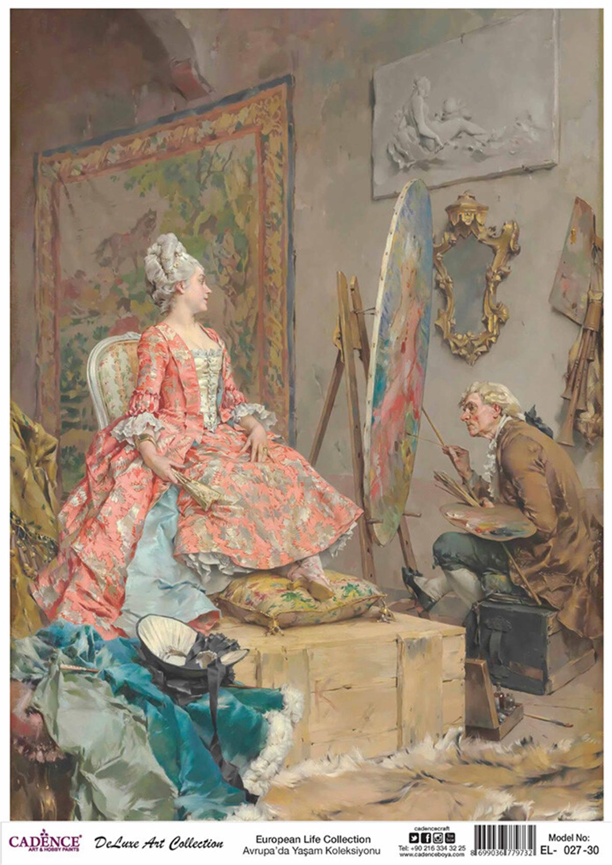 Cadence Life in Europe Латунь, коллекция декупаж, рука 27, 30x42см