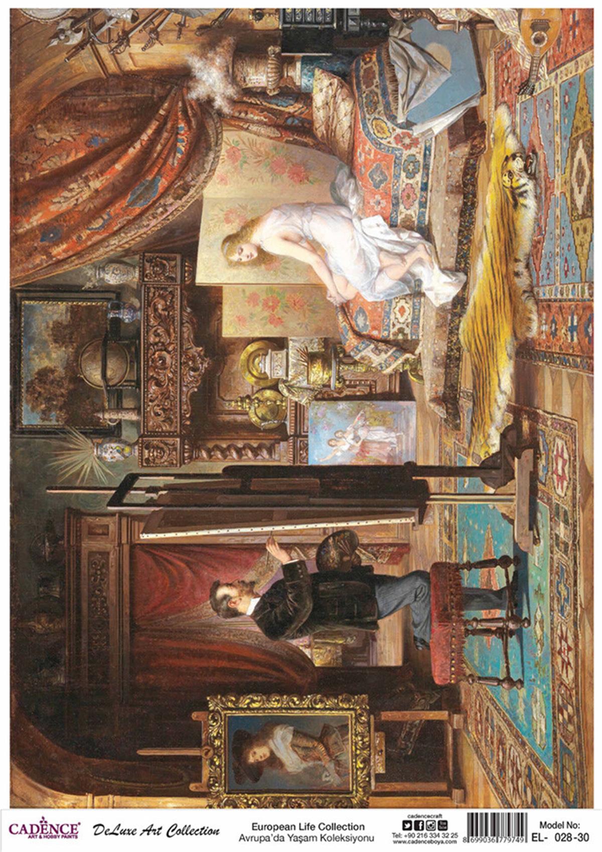 Cadence Life in Europe Латунь, коллекция декупаж, рука 28, 30x42см