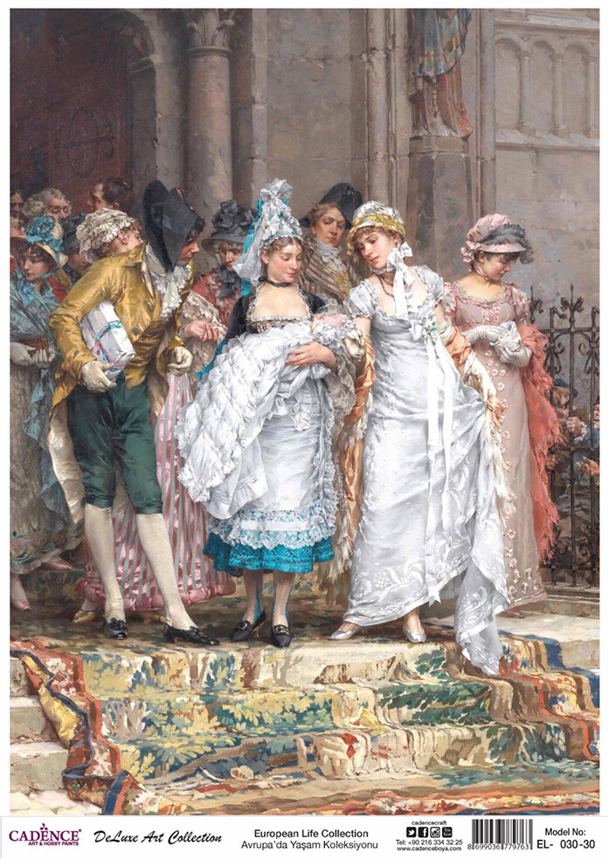 Cadence Life in Europe Латунь, коллекция декупаж, рука 30, 30x42см