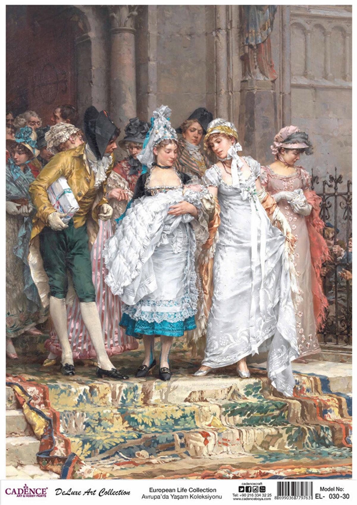 Cadence Life in Europe Латунь, коллекция декупаж, рука 30, 60x84см