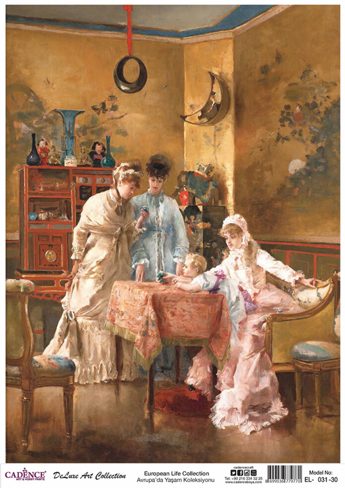 Cadence Life in Europe Латунь, коллекция декупаж, рука 31, 30x42см