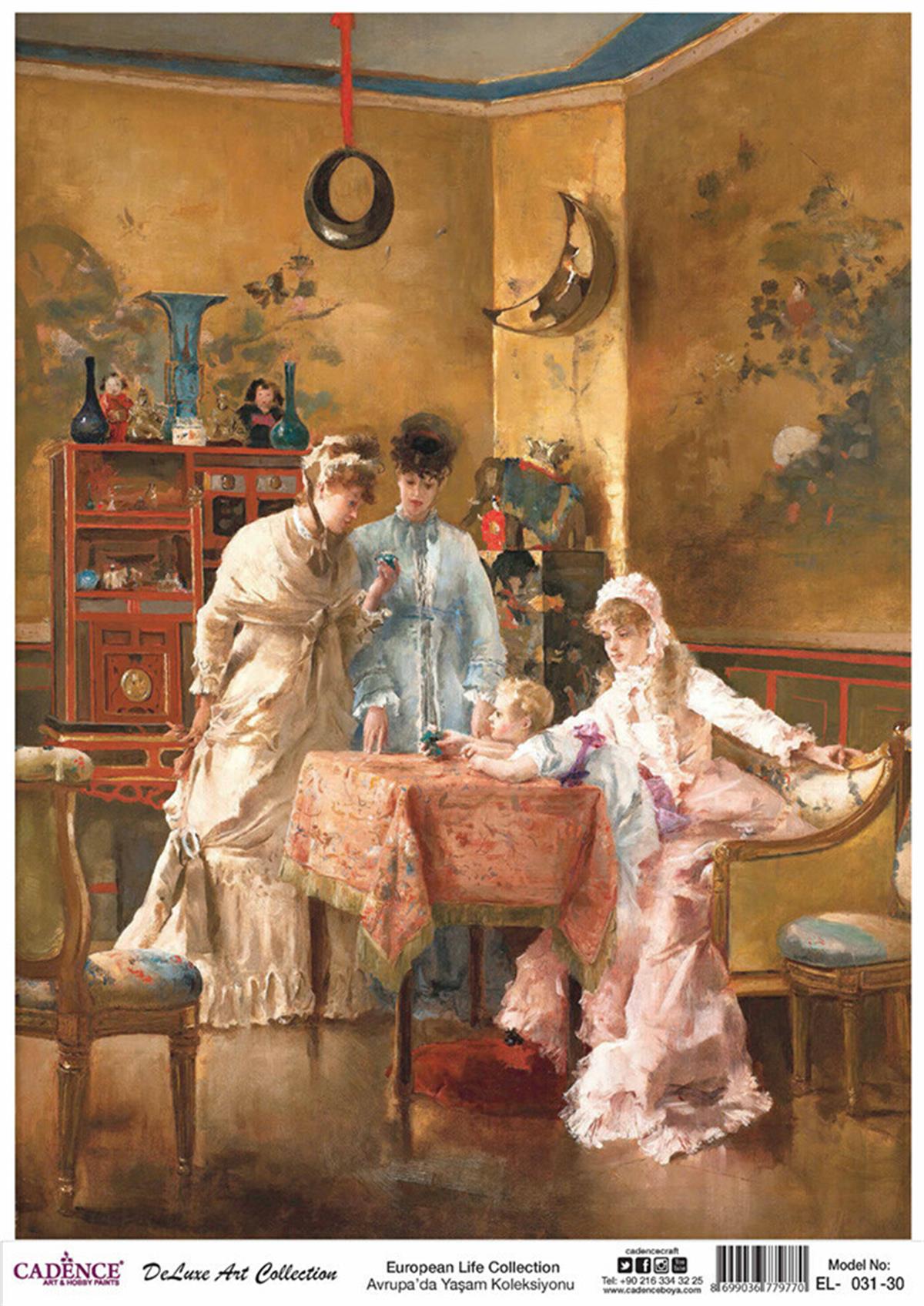 Cadence Life in Europe Латунь, коллекция декупаж, рука 31, 60x84см