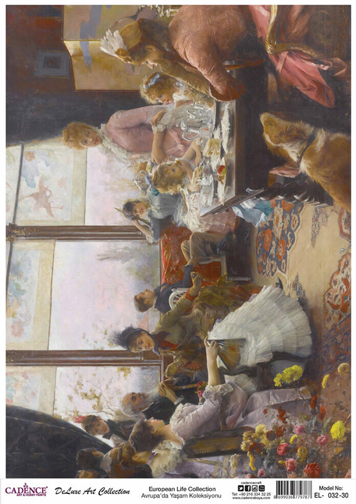 Cadence Life in Europe Латунь, коллекция декупаж, рука 32, 60x84см