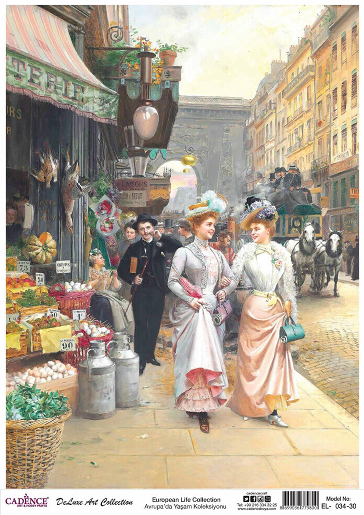 Cadence Life in Europe Латунь, коллекция декупаж, рука 34, 60x84см