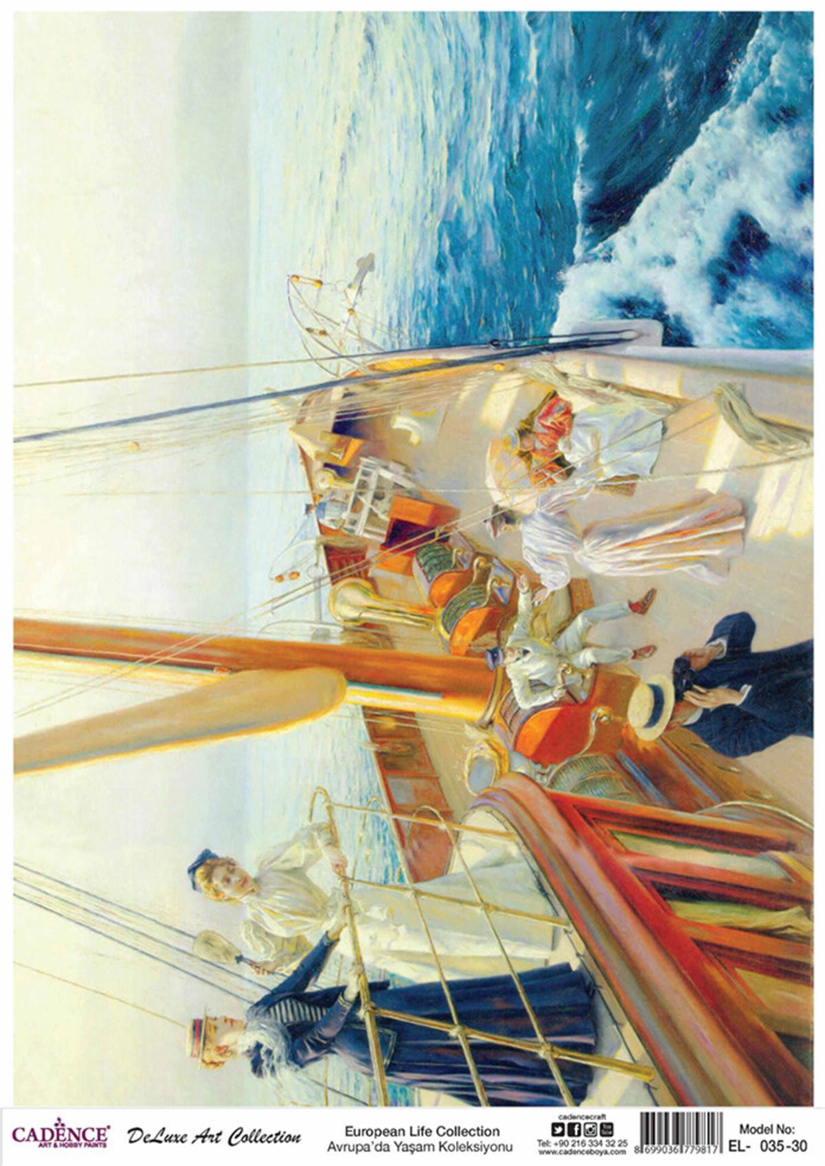 Cadence Life in Europe Латунь, коллекция декупаж, рука 35, 30x42см