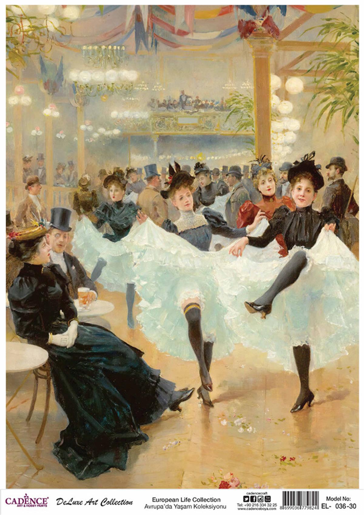 Cadence Life in Europe Латунь, коллекция декупаж, рука 36, 30x42см