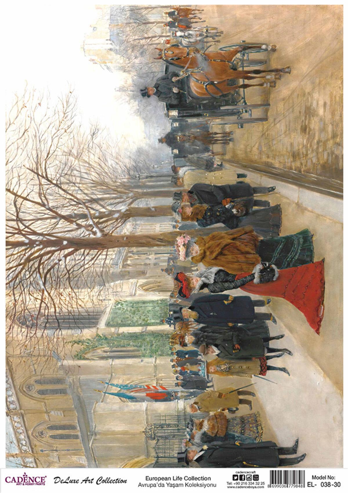 Cadence Life in Europe Латунь, коллекция декупаж, рука 38, 30x42см