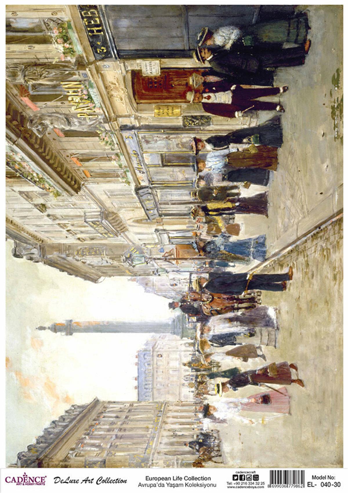 Cadence Life in Europe Латунь, коллекция декупаж, рука 40, 90x125см