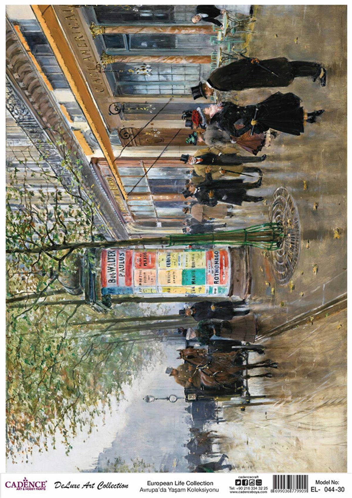 Cadence Life in Europe Латунь, коллекция декупаж, рука 44, 60x84см