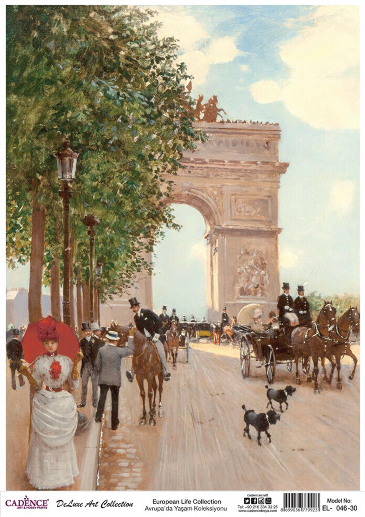 Cadence Life in Europe Латунь, коллекция декупаж, рука 46, 60x84см