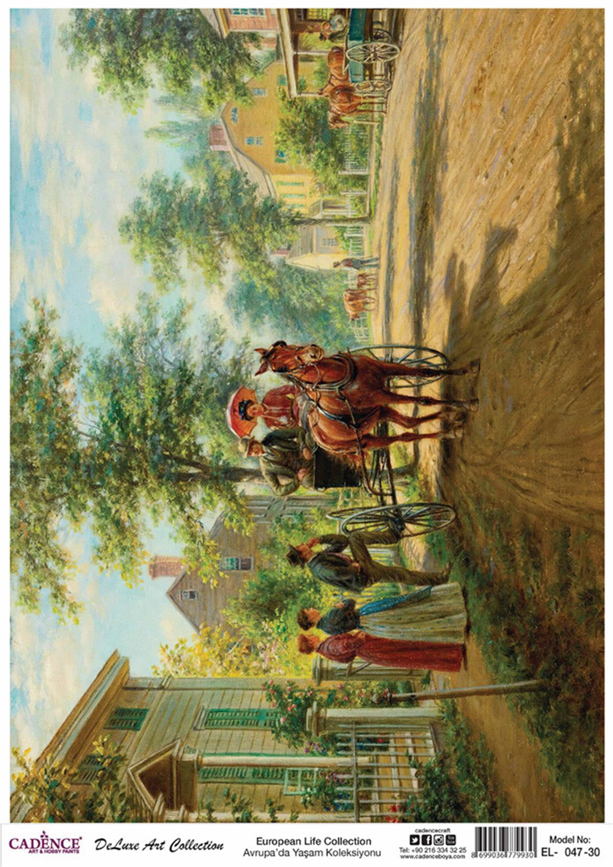 Cadence Life in Europe Латунь, коллекция декупаж, рука 47, 30x42см