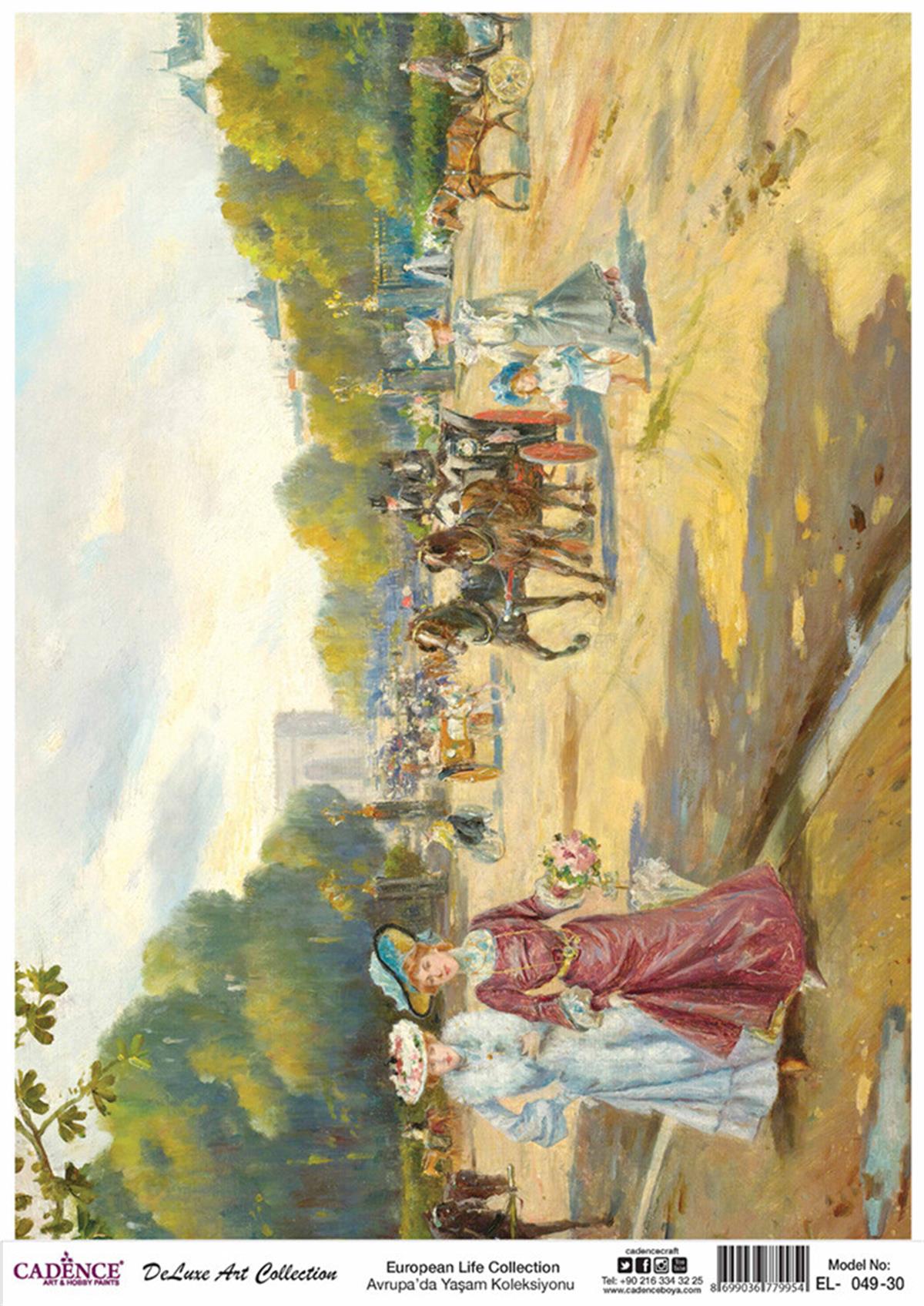 Cadence Life in Europe Латунь, коллекция декупаж, рука 49, 30x42см