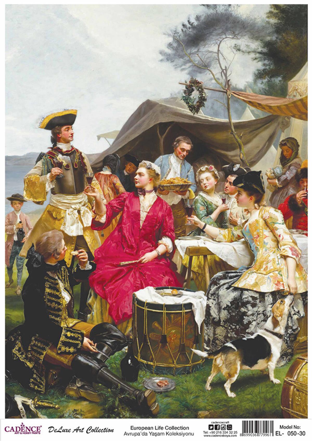 Cadence Life in Europe Латунь, коллекция декупаж, рука 50, 30x42см