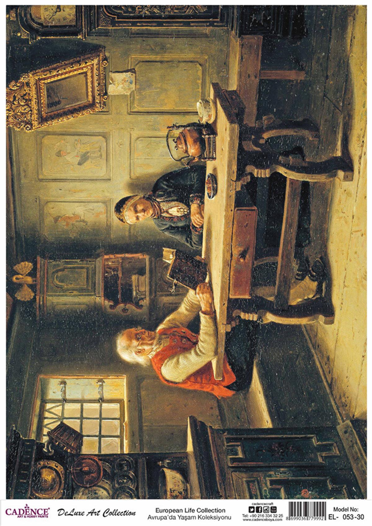 Cadence Life in Europe Латунь, коллекция декупаж, рука 53, 30x42см