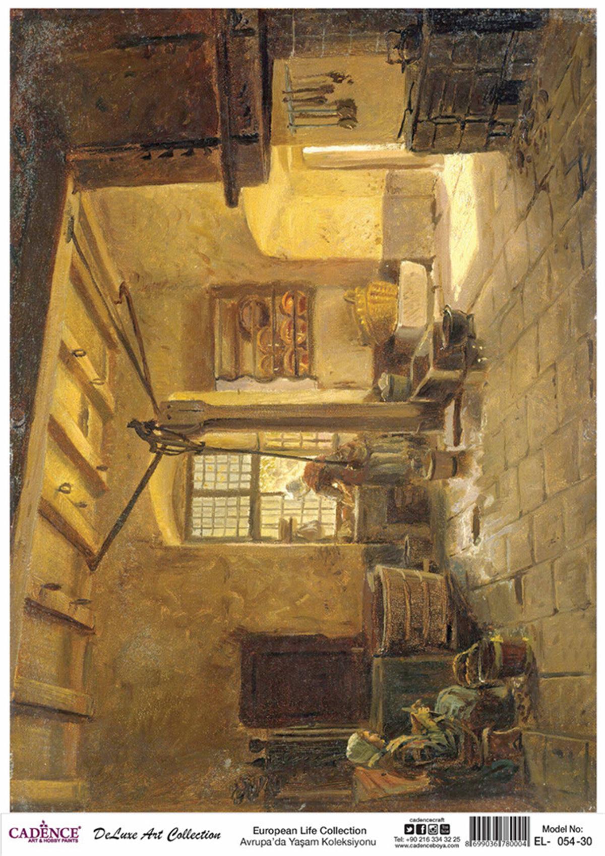 Cadence Life in Europe Латунь, коллекция декупаж, рука 54, 30x42см