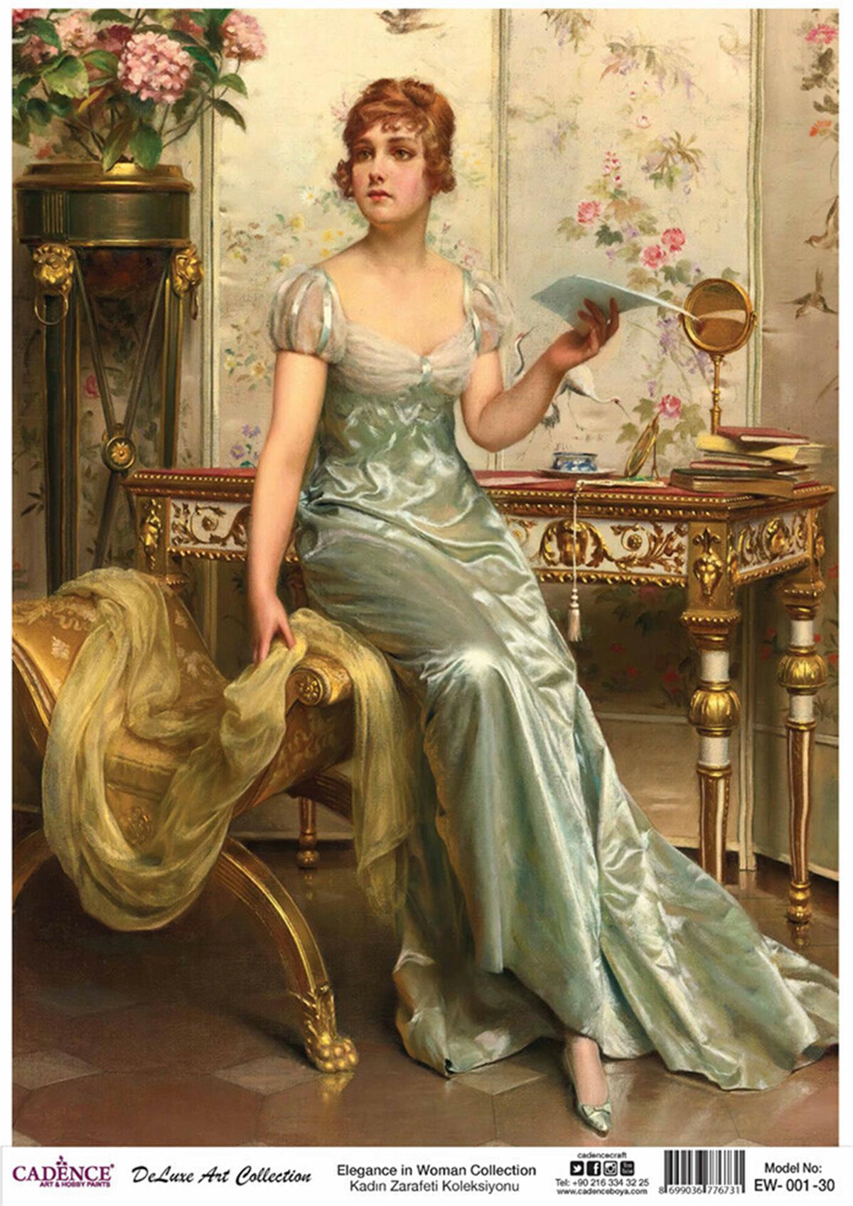 مجموعة Cadence Female Elegance النحاسية Decoupage Ew 01 60x84 سم