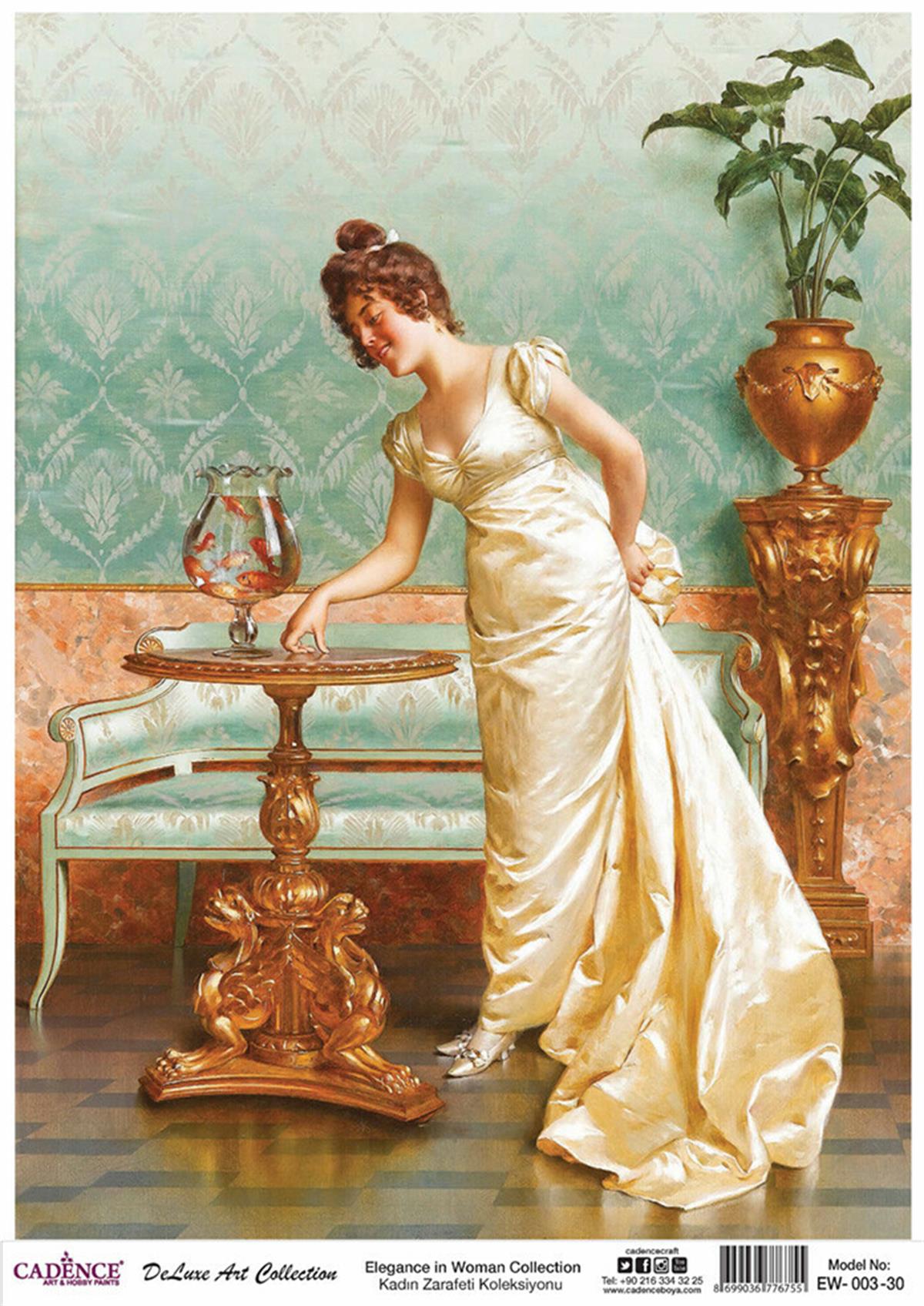 مجموعة Cadence Female Elegance النحاسية Decoupage Ew 03 60x84 سم