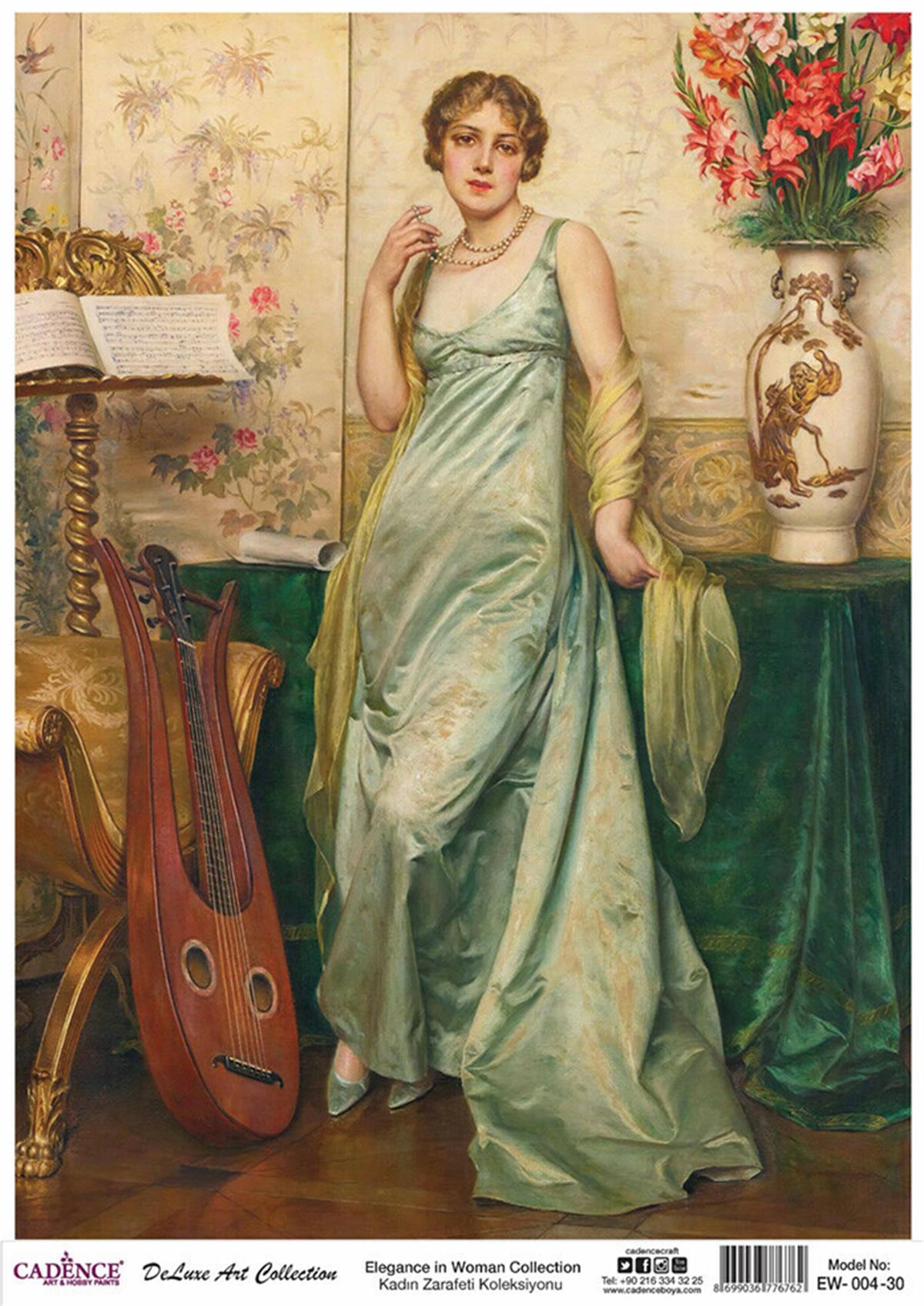 مجموعة Cadence Female Elegance النحاسية Decoupage Ew 04 90x125cm