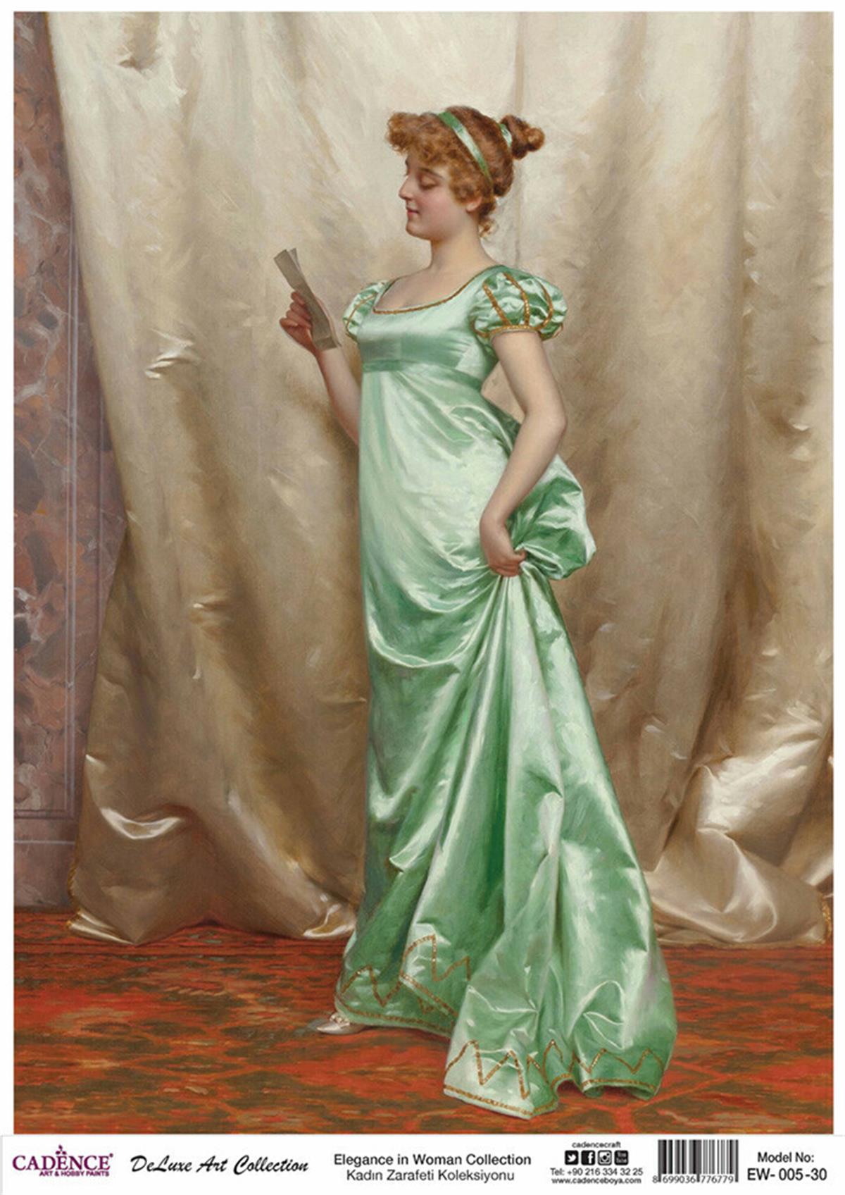 Cadence Женская Элегантность Латунь Коллекция Декупаж Ew 05 90x125см