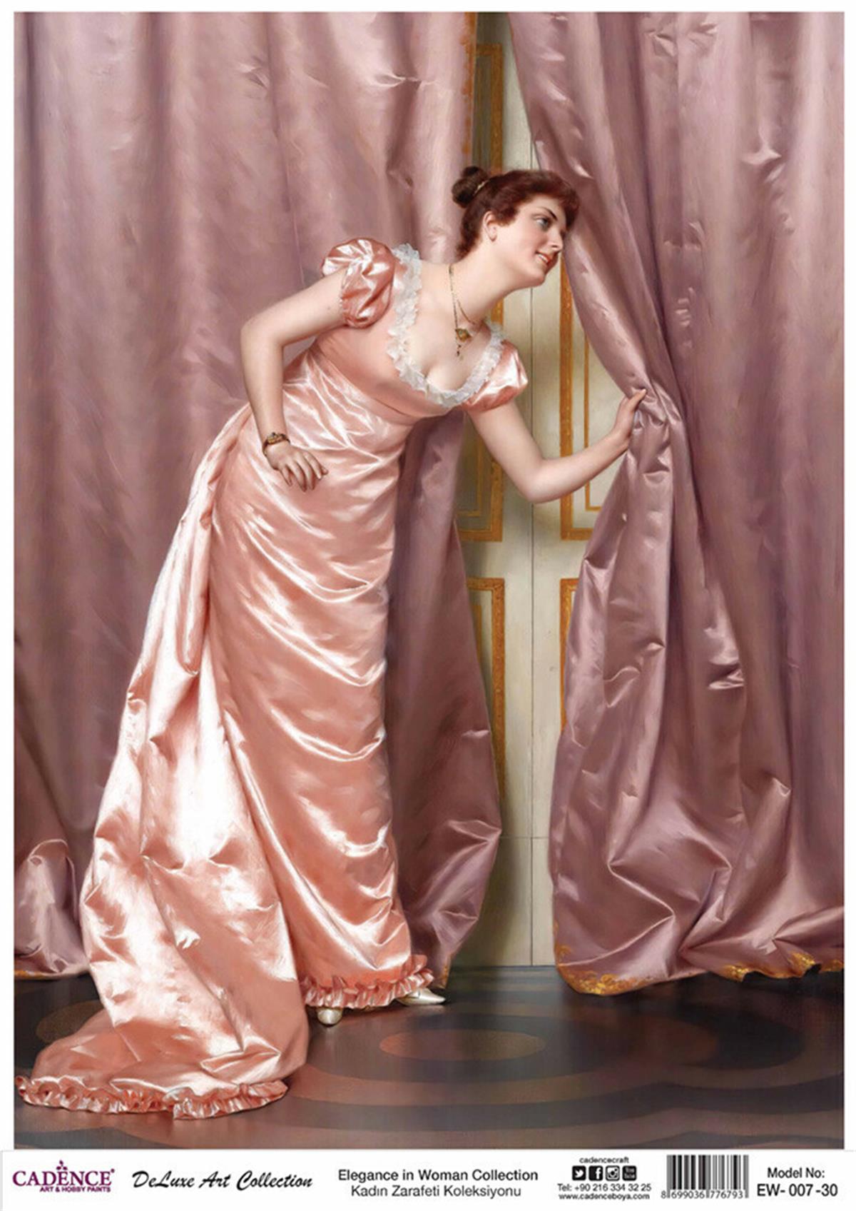 مجموعة Cadence Female Elegance النحاسية Decoupage Ew 07 60x84 سم