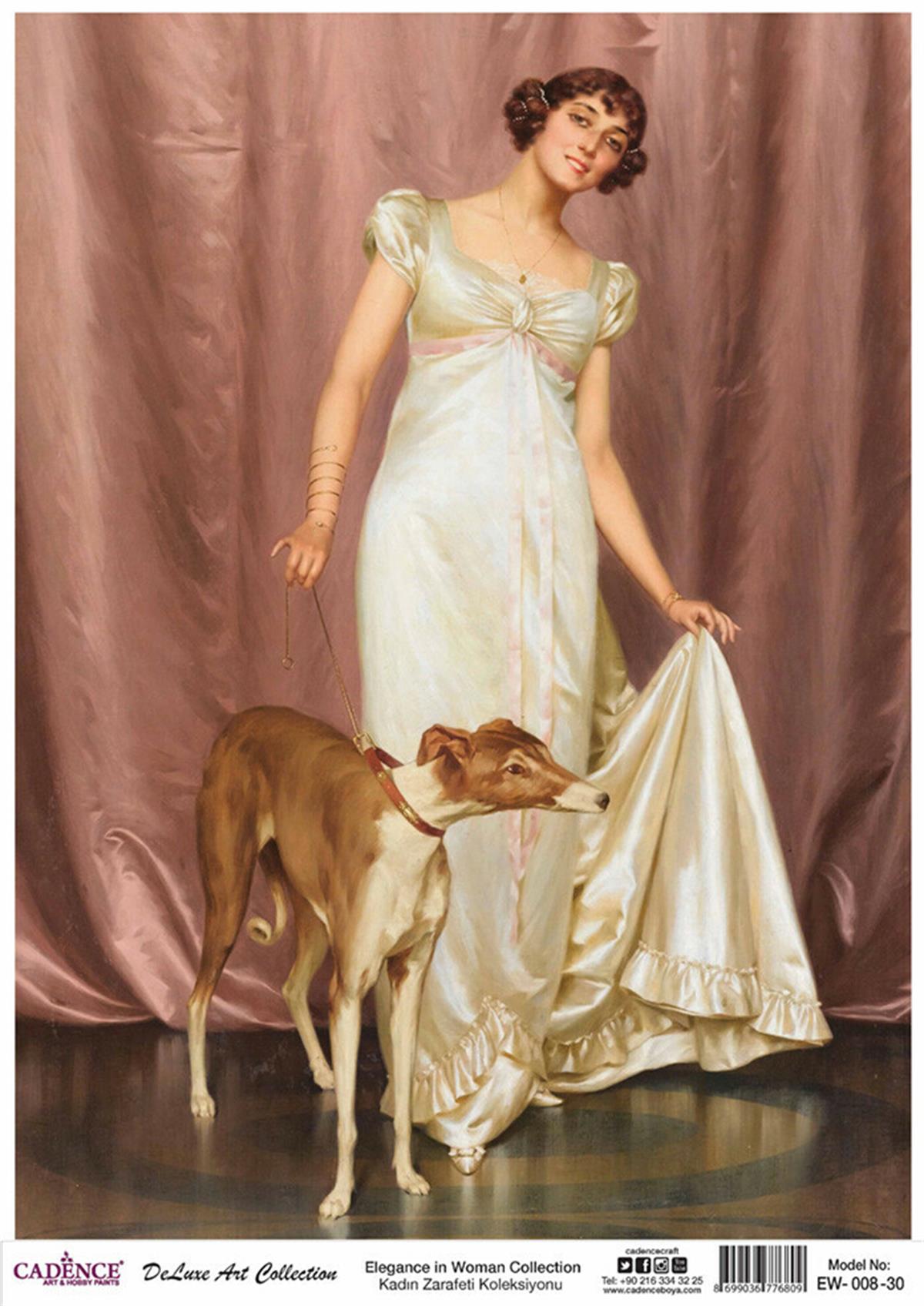 مجموعة Cadence Female Elegance النحاسية Decoupage Ew 08 60x84 سم