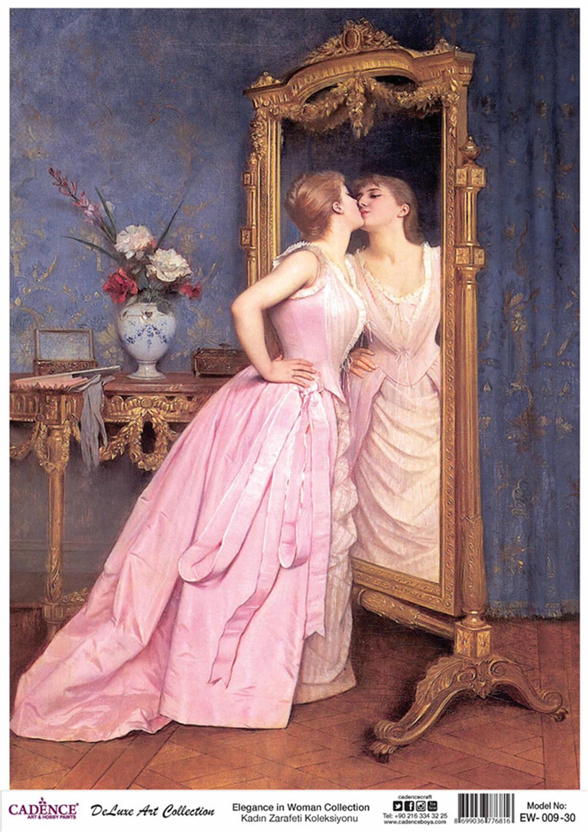 مجموعة Cadence Female Elegance Brass Decoupage Ew 09 30x42cm