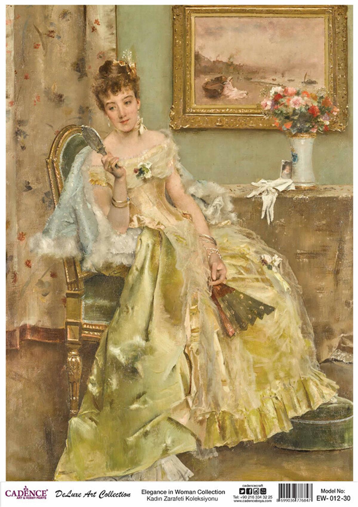 مجموعة Cadence Female Elegance النحاسية Decoupage Ew 12 90x125 سم