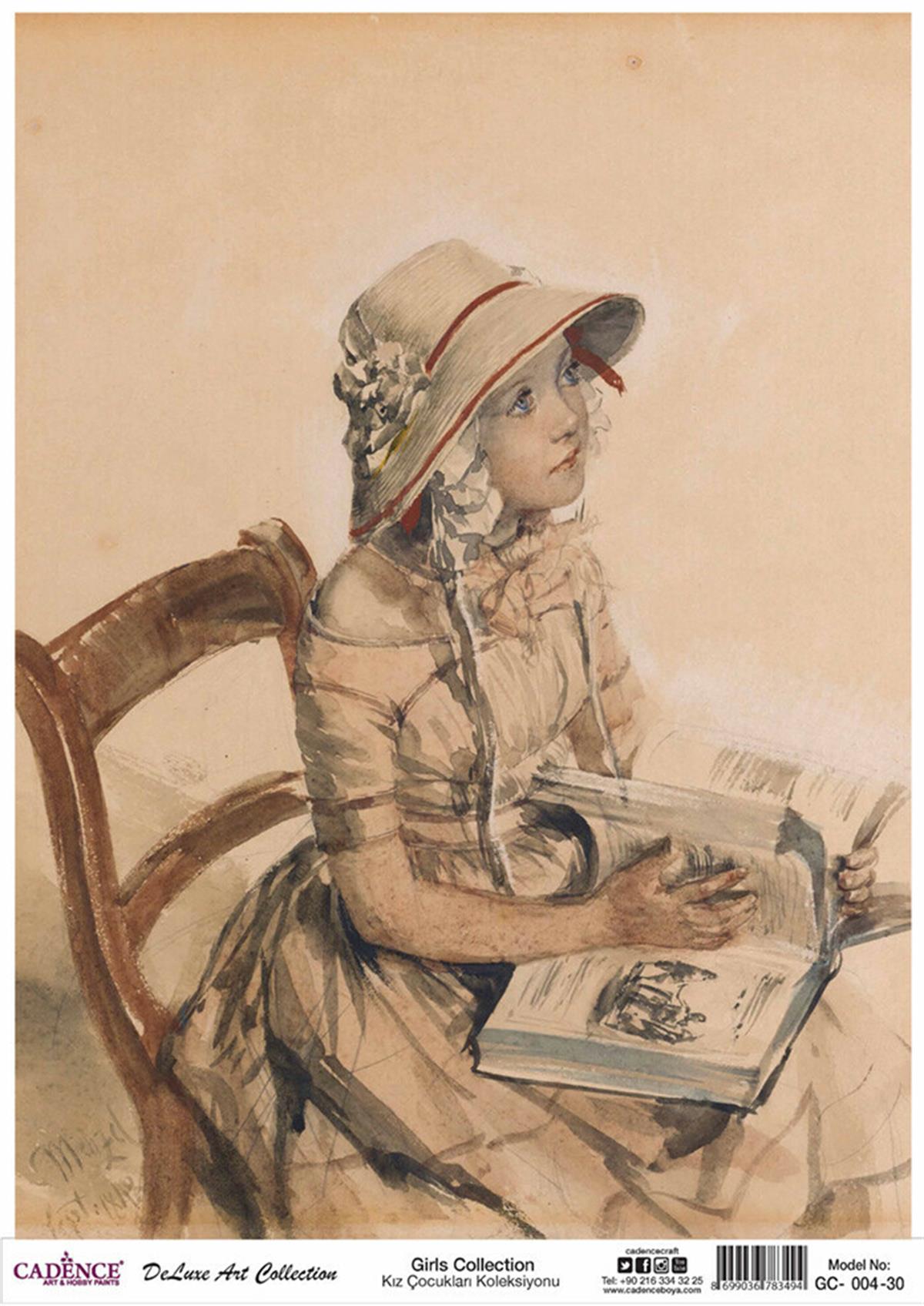 مجموعة ديكوباج الأرز للفتيات من كادينس Gc 04 60x84 سم