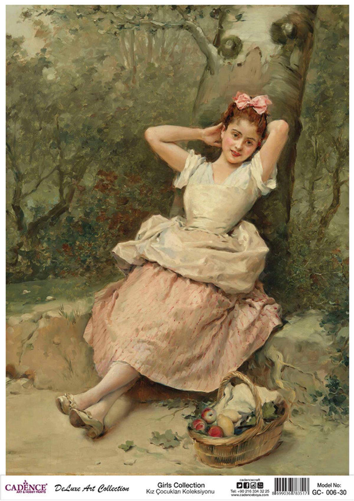 مجموعة ديكوباج الأرز للفتيات من كادينس Gc 06 30x42 سم