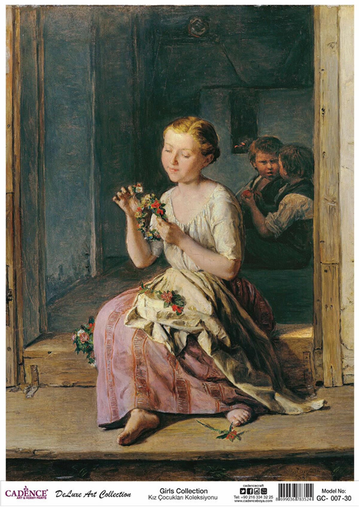 مجموعة ديكوباج الأرز للفتيات من كادينس Gc 07 90x125 سم