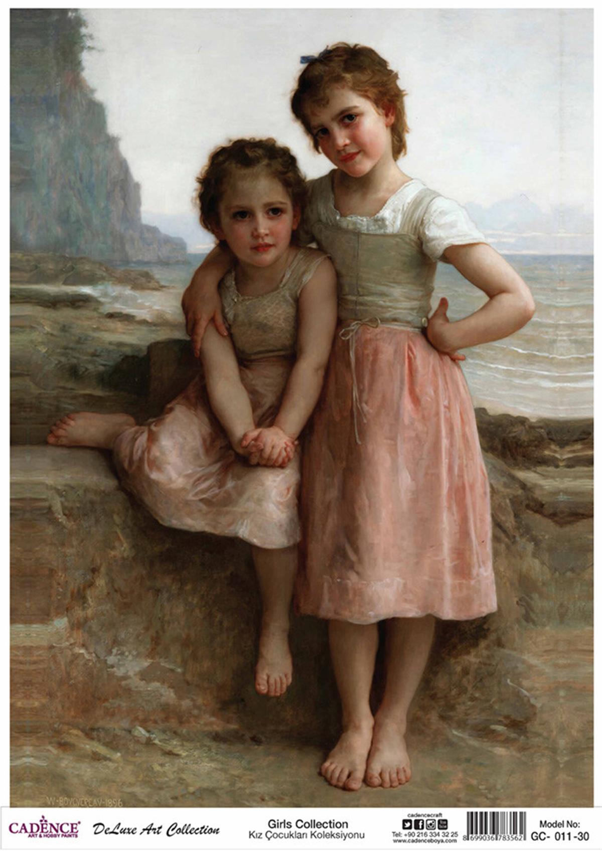 مجموعة ديكوباج الأرز للفتيات من كادينس Gc 11 30x42 سم