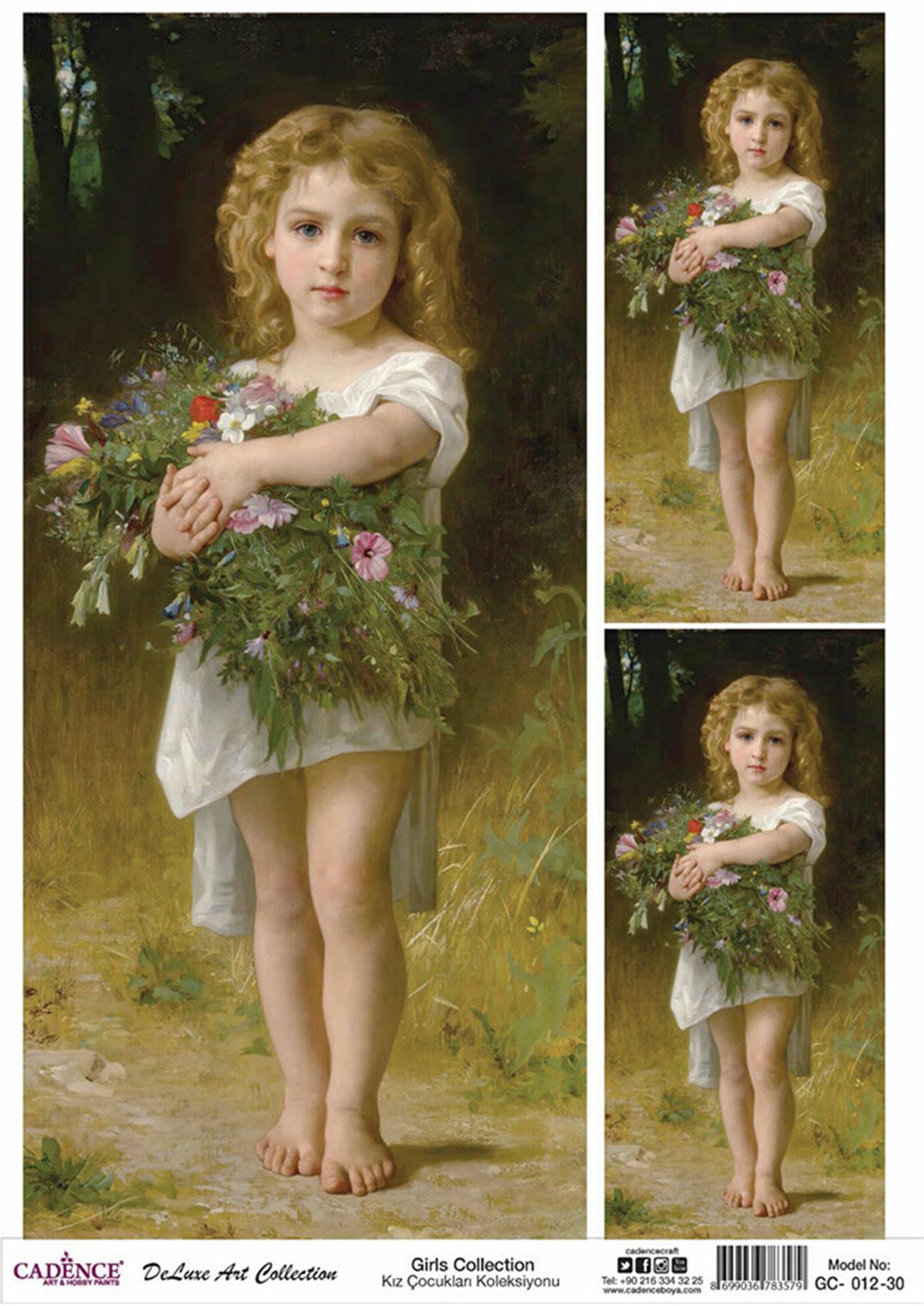 مجموعة ديكوباج الأرز للفتيات من كادينس Gc 12 90x125 سم