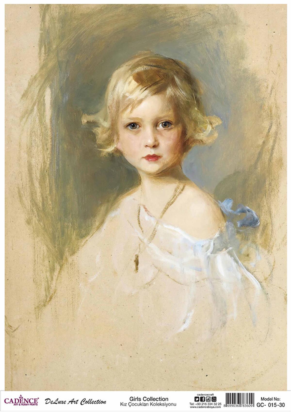 مجموعة ديكوباج الأرز للفتيات من كادينس جي سي 15 30 × 42 سم