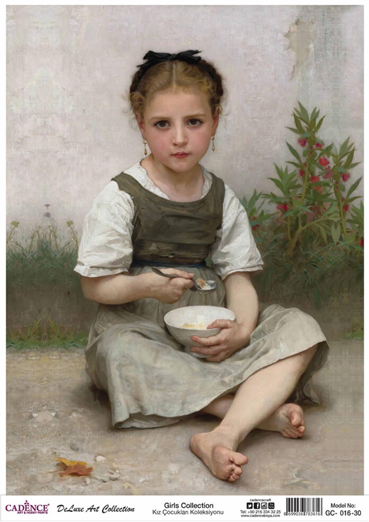 مجموعة ديكوباج الأرز للبنات من كادينس جي سي 16 30 × 42 سم