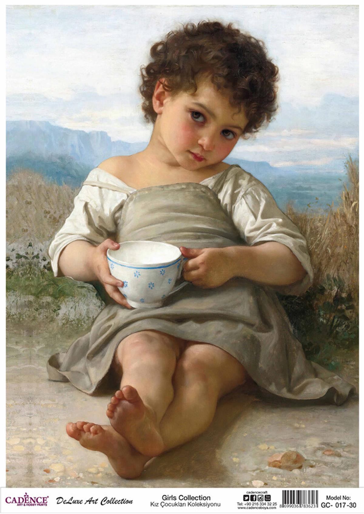 مجموعة ديكوباج الأرز للفتيات من كادينس Gc 17 30x42 سم