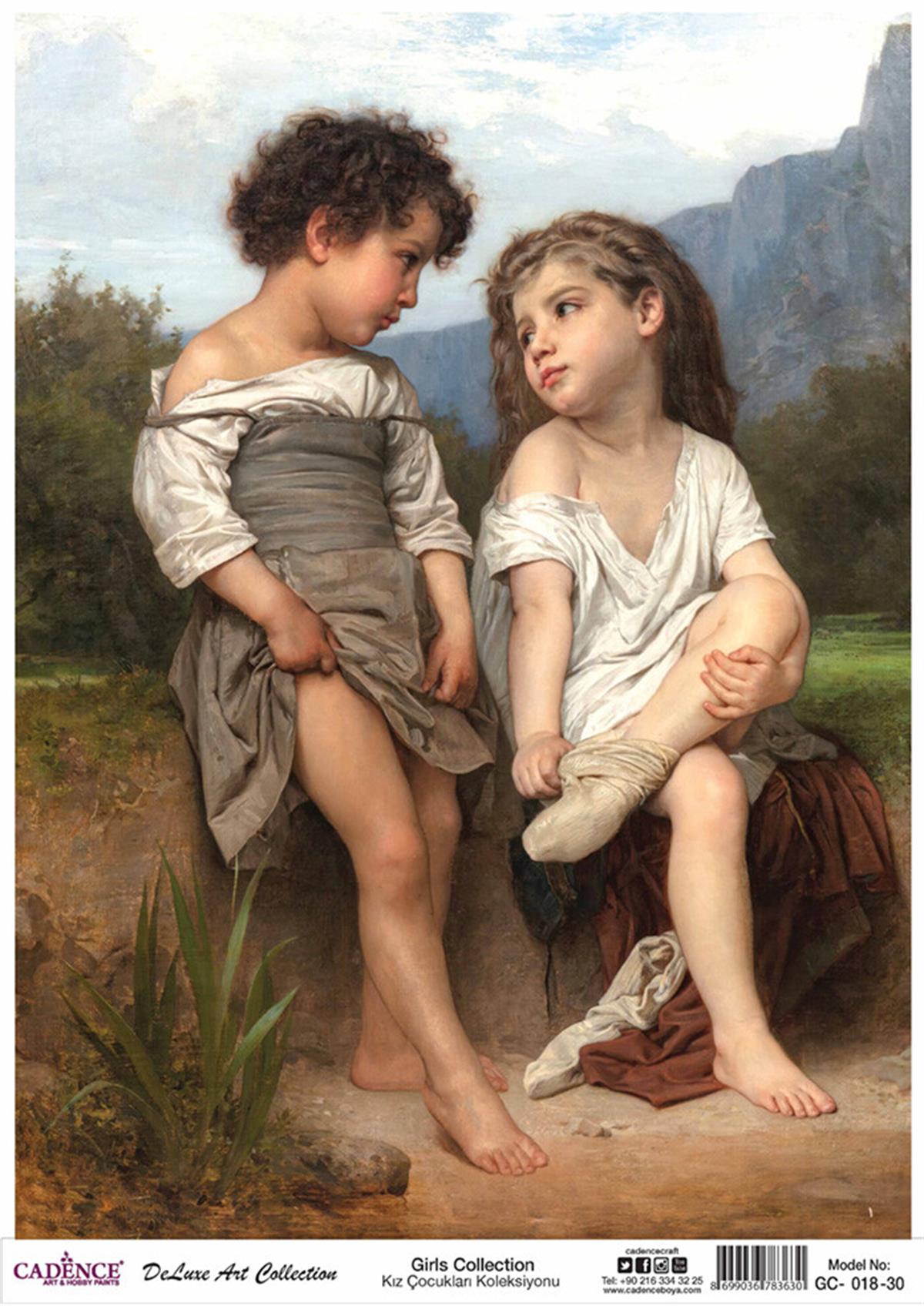 مجموعة ديكوباج الأرز للبنات من كادينس جي سي 18 30x42 سم