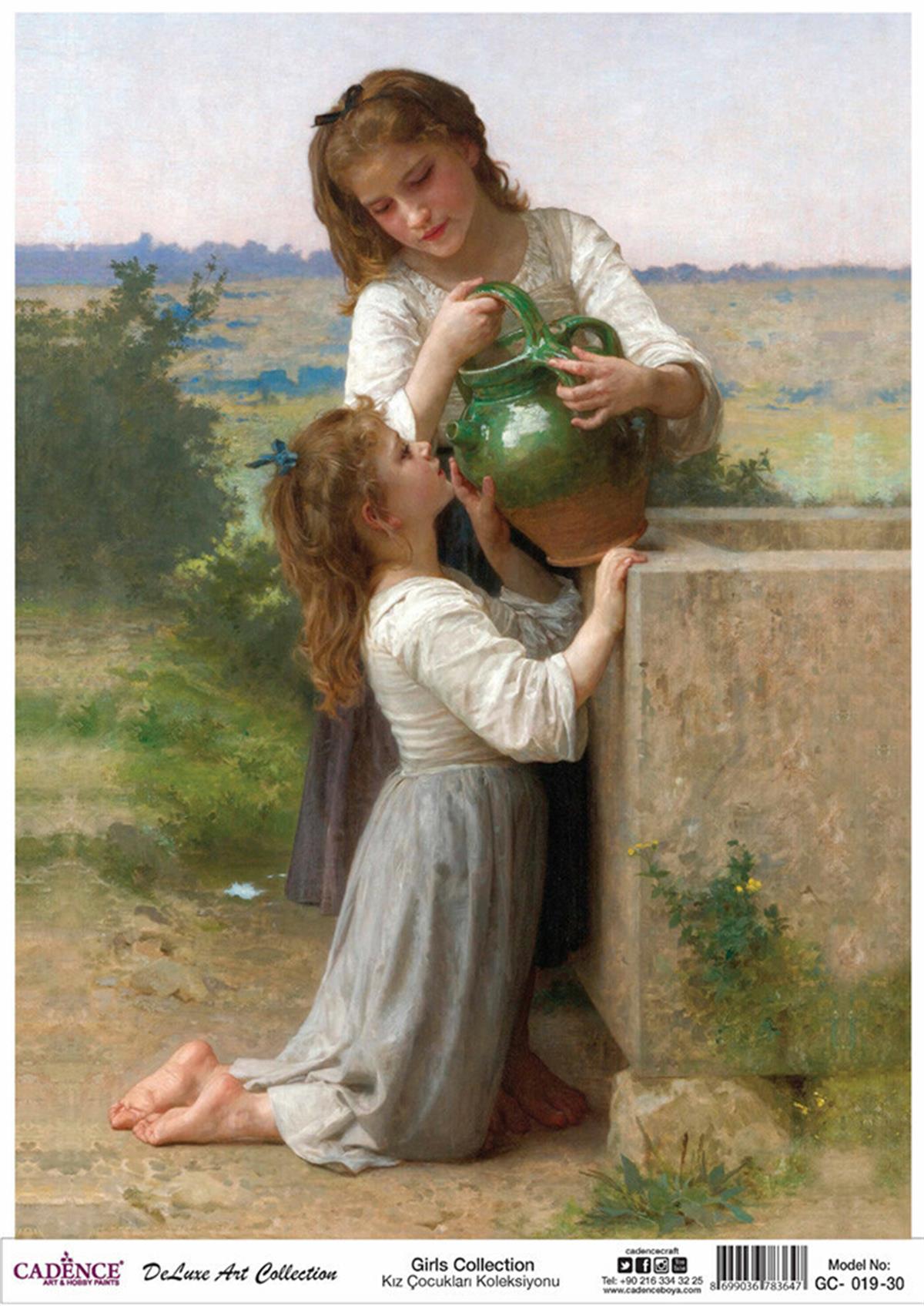 مجموعة ديكوباج الأرز للفتيات من كادينس Gc 19 60x84 سم