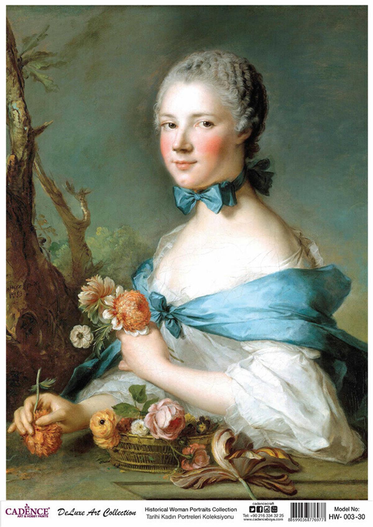 Cadence Исторические женские портреты, латунь, коллекция декупажа, Hw 03, 60x84 см