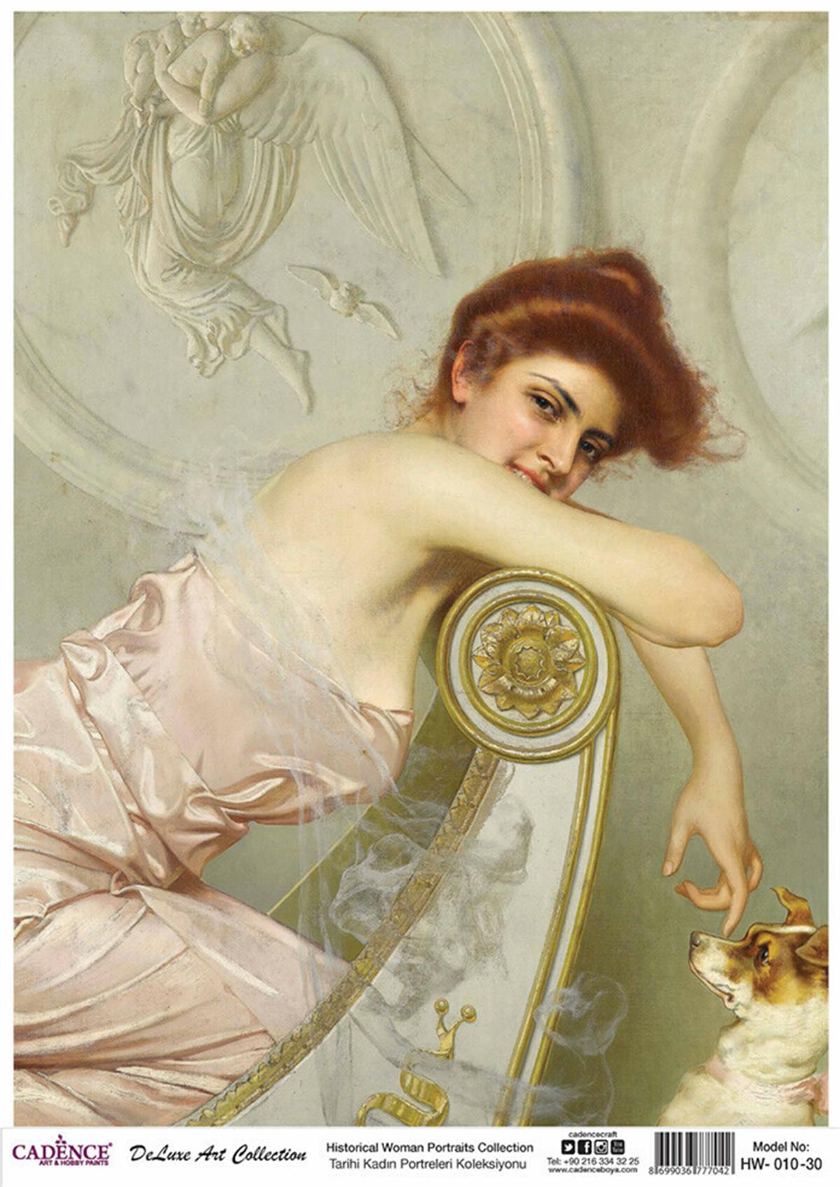 إيقاع صور تاريخية للنساء مجموعة Decoupage نحاسية Hw 10 90x125cm