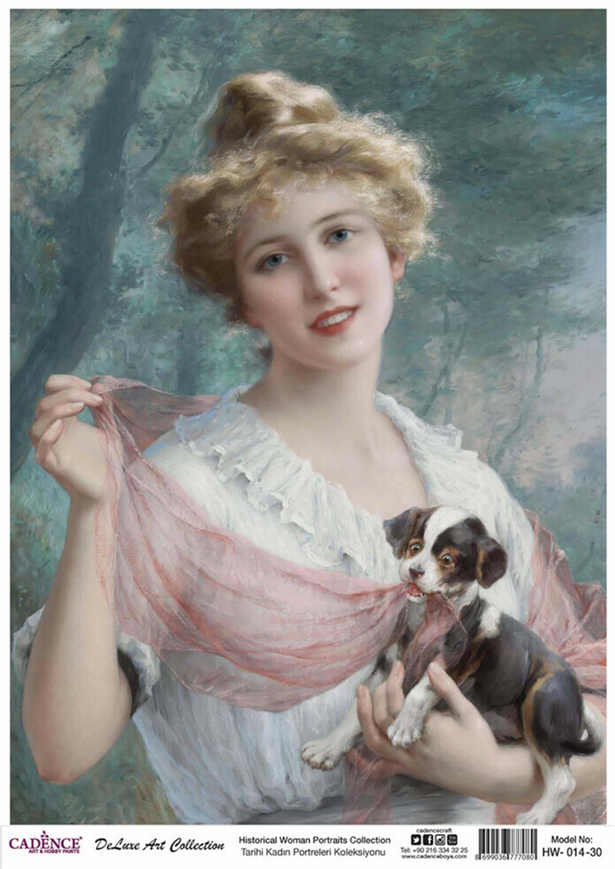 Cadence Исторические женские портреты, латунь, коллекция декупажа, Hw 14, 60x84 см