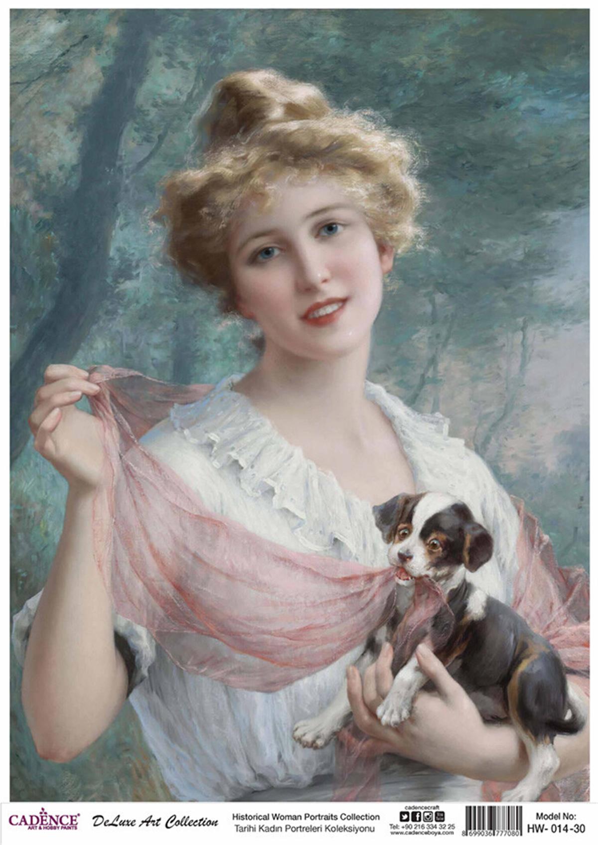Cadence Исторические женские портреты, латунь, коллекция декупажа, Hw 14, 30x42 см