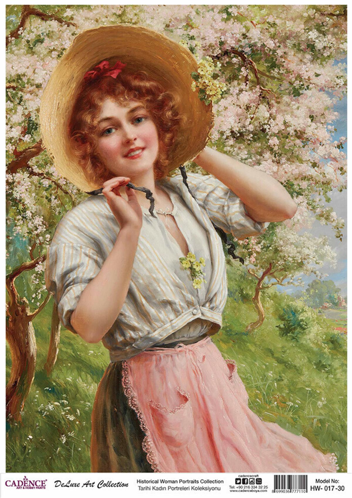 صور شخصية تاريخية للسيدات من مجموعة Decoupage النحاسية Hw 17 60x84 سم